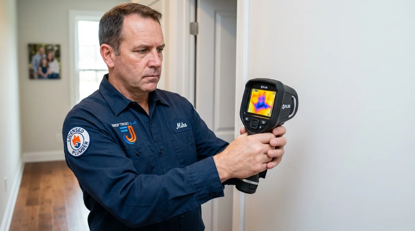 Thermal imaging leak detection by Johns Plumbing LLC in Gales Ferry